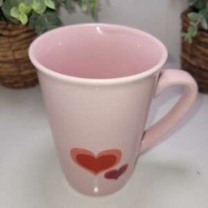 Starbucks Pink With Hearts Coffee Tea Mug